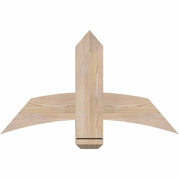 Ekena Millwork Bellingham Smooth Timber Gable Bracket, Douglas Fir, 36"W x 21"H x 3 1/2"D x 5 1/2"F, 14/12 Pitch GBW036X21X0406BEL00SDF - main